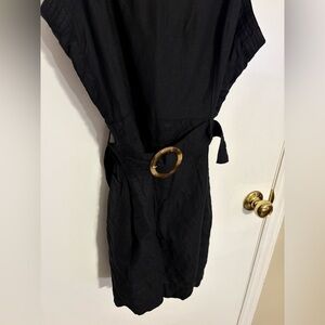 LOFT Romper Ruffle Hem Shorts Jumper Spaghetti Strap Tank Top One Piece Back Zip